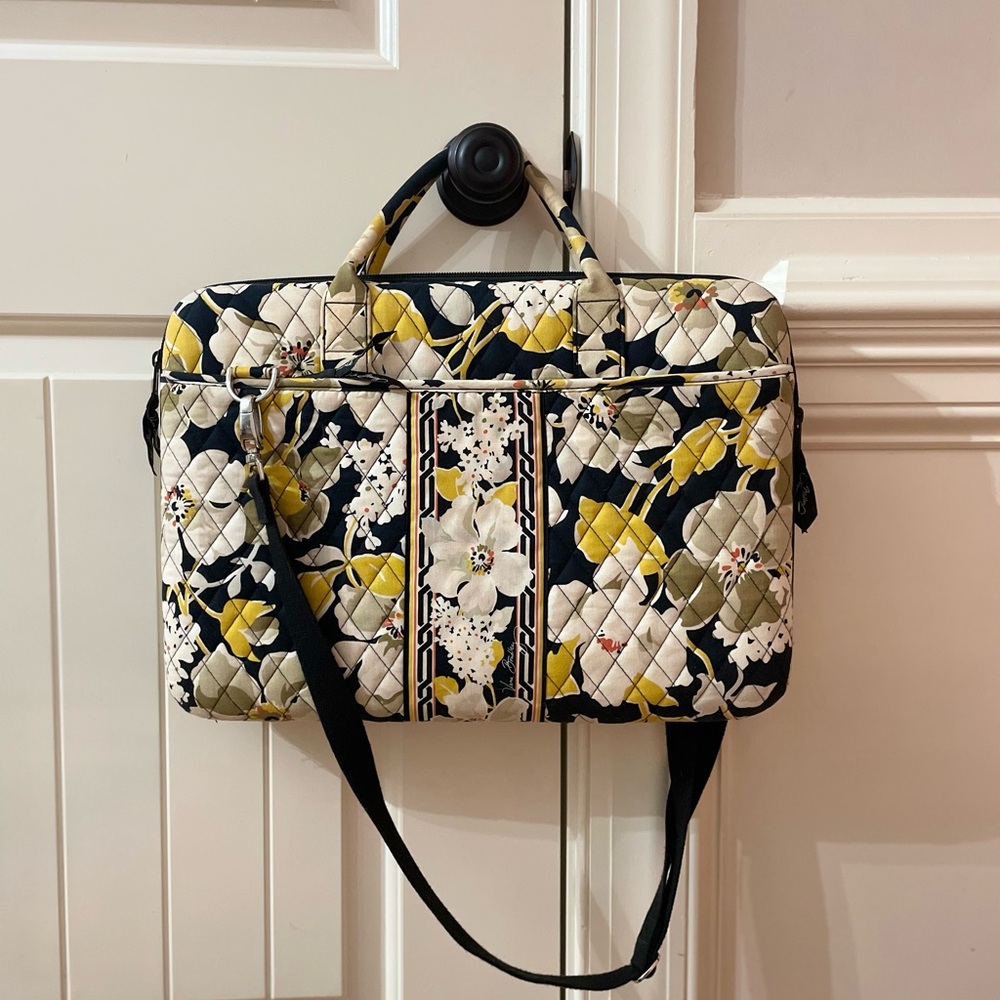 Vera Bradley Quilted Laptop Bag – Floral Padded Computer Case 17x12